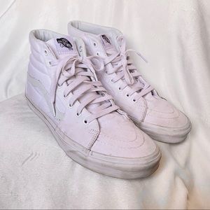 White high top canvas SK8-HI men’s vans
